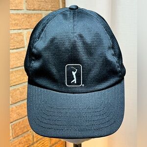 PGA Tour Black Baseball Cap with White Logo